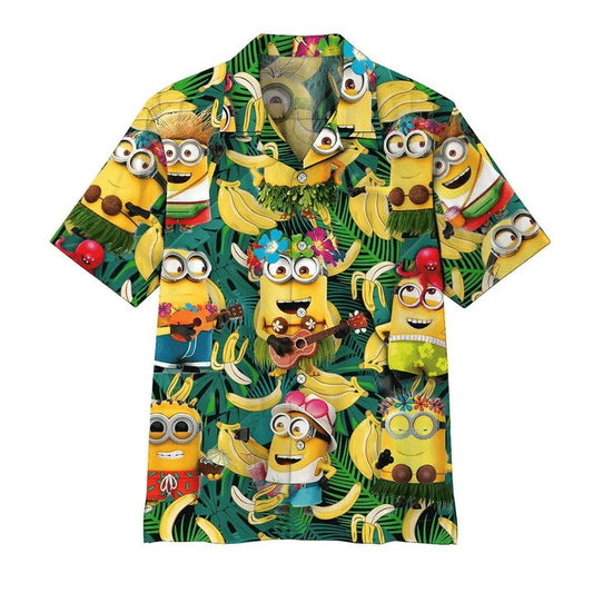 Unifinz Minions Hawaiian Shirt Minions Tropical Vacation Green Hawaii Shirt Minions Aloha Shirt 2023