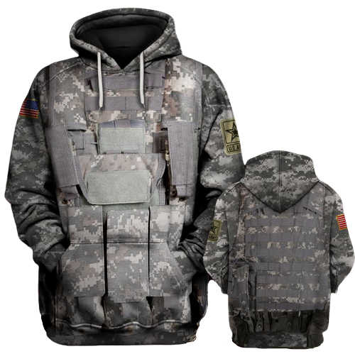 Unifinz Veteran U.S Army Hoodie US Army Uniform Costume With American Flag Cool Hoodie U.S Army Hoodie Veteran Military Apparel 2023