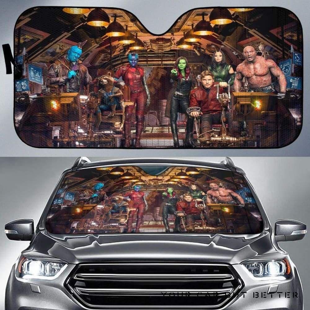 Guardians Of The Galaxy Car Sun Shade Guardians Of The Galaxy Members Auto Sun Shade