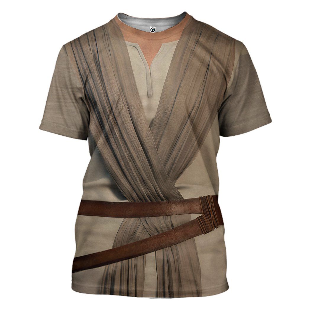 SW Shirt SW Rey Costume 3d Grey T-shirt Hoodie Adult Full Size
