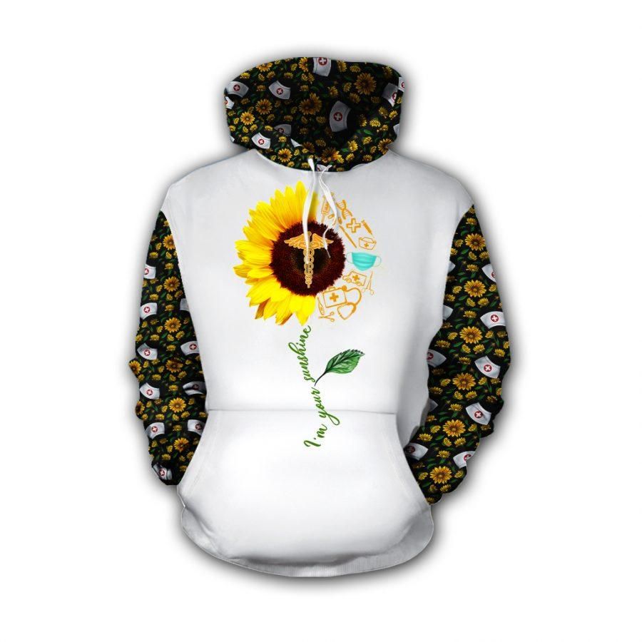 Unifinz Nurse Sunflower Apparel Nurse I'm Your Sunshine Nurse Cap Sunflower Hoodie Nurse Apparel 2022