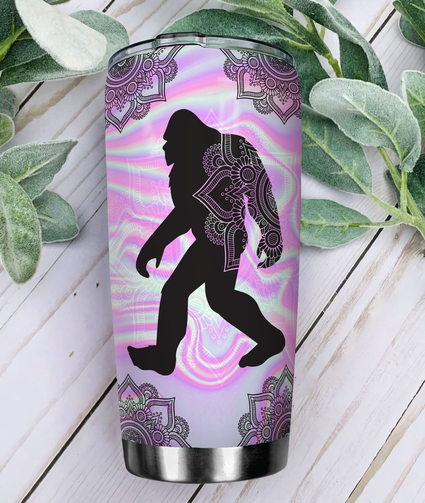 Unifinz Bigfoot Camping Tumbler Cup Bigfoot Camping Rule Pink Tumbler 20 oz 2022