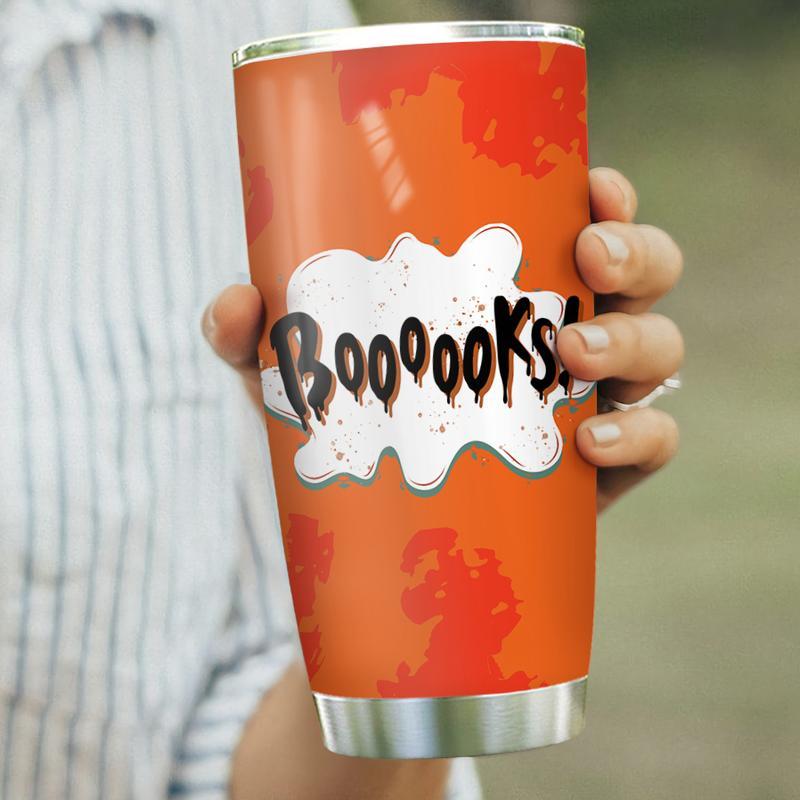 Boooks Funny Ghost Halloween Stainless Steel Tumbler Cup | Travel Mug | TC4747
