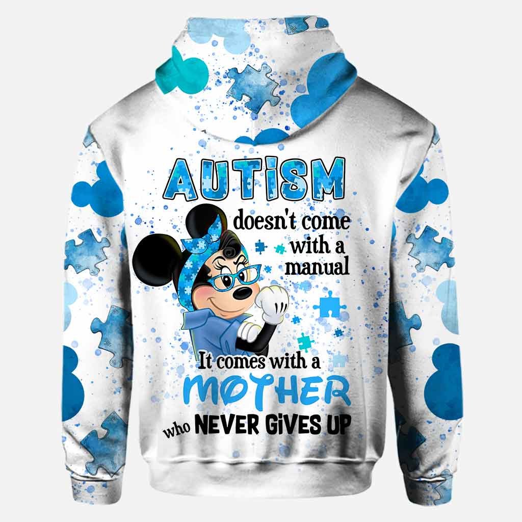 Autism Hoodie Autism Doesn't Come With A Manual White Blue Hoodie