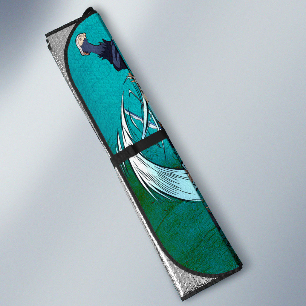 Demon Slayer Windshield Shade Inosuke Power Fighting Blue Car Sun Shade Demon Slayer Car Sun Shade