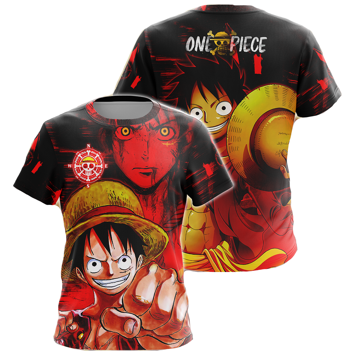 One Piece Hoodie One Piece Cool Captain Luffy T-shirt Colorful Unisex