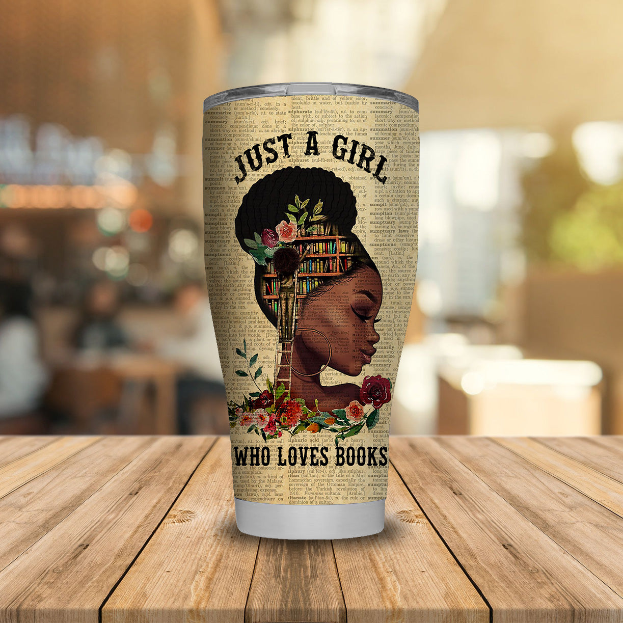 Unifinz Books Tumbler Girl Who Loves Books Black Girl Reading Tumbler Cup Amazing Reading Books Travel Mug 2026