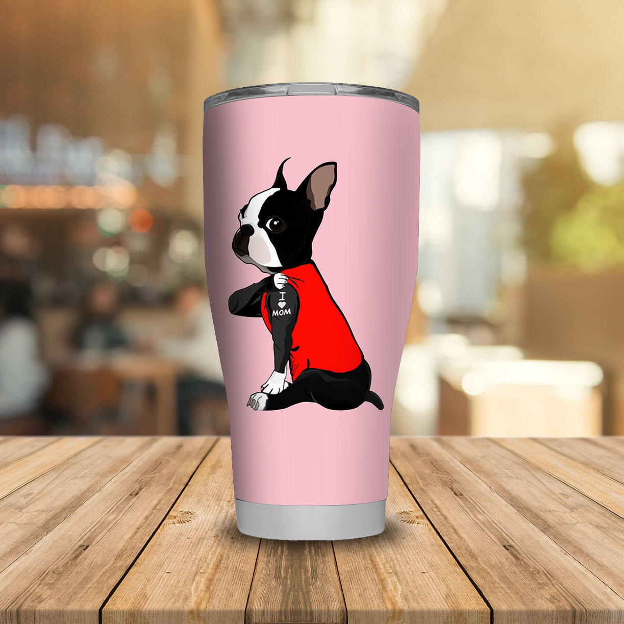 Unifinz Dog Tumbler Cup Dog Mother Tumbler Boston Mama Dog Mama Lovers Tumbler Cup Cute Dog Travel Mug 2026