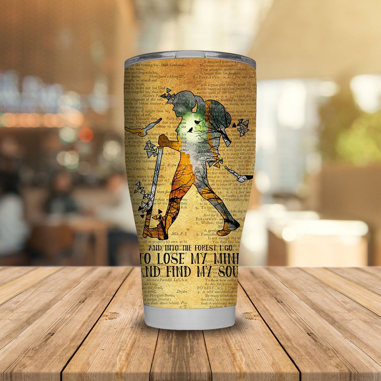 Hiking And Into The Forest I Go Tumbler