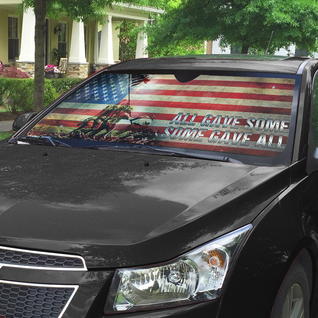 Veteran Car Sun Shade All Gave Some Some Gave All American Flag Windshield Sun Shade