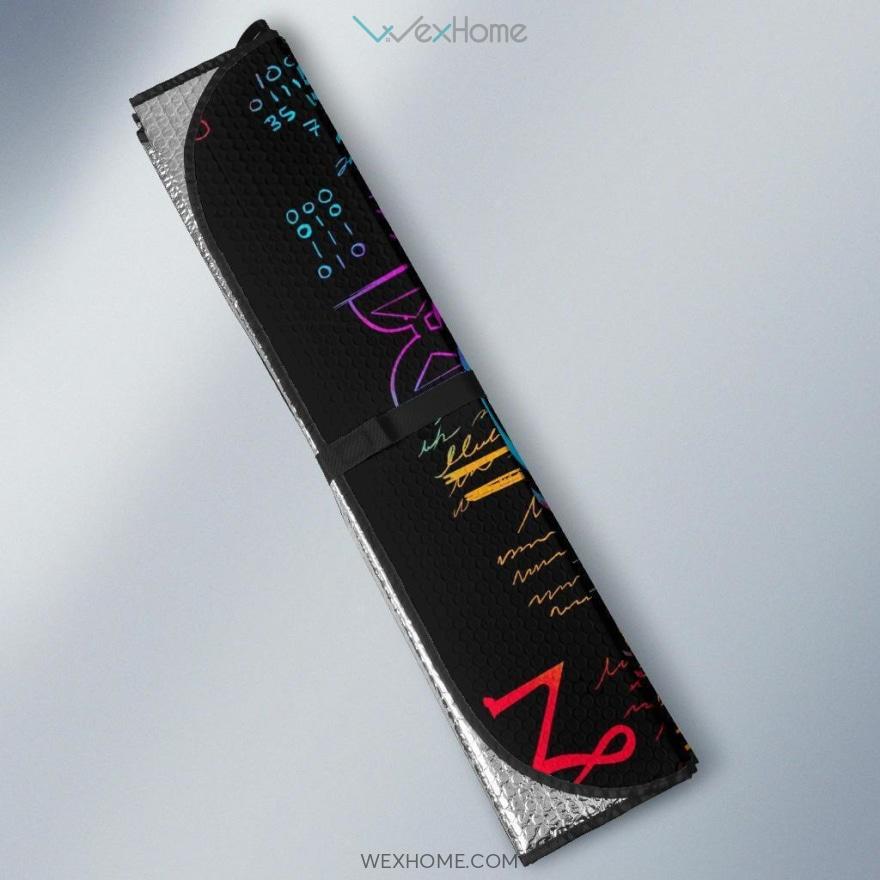 Gravity Falls Car Sun Shade Gravity Falls Bill Cipher Rainbow Radiant Colors Black Windshield Sun Shade