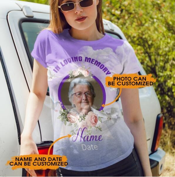 Personalized Memorial Shirt In Loving Memory For Mom, Dad , Grandpa, Son, Daughter Custom Memorial Gift M130