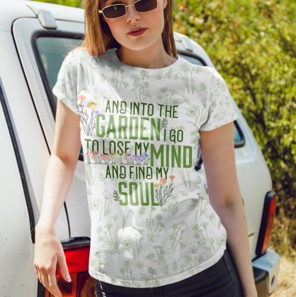 Garden T-shirt For Gardening Lovers And Into The Garden I Go T-shirt White G04