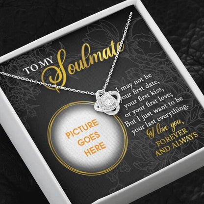 Personalized Love Knot Necklace Message Card Girlfriend To My Soulmate Gift For Wife Custom Family Gift F29