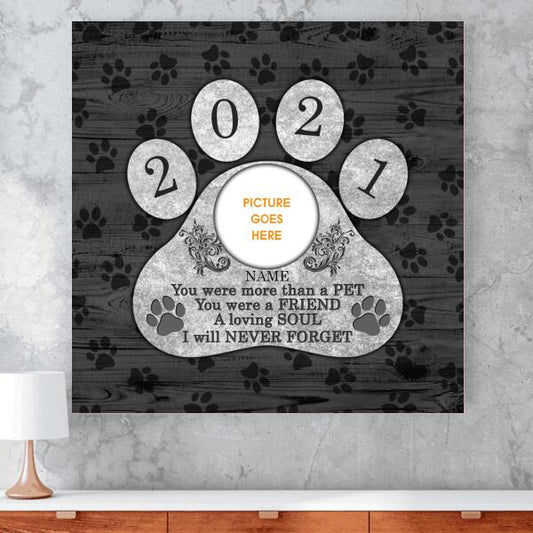 Personalized Dog Memorial Square Canvas You Were More Than A Pet For Dog Lovers Custom Memorial Gift D13