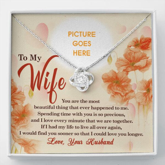 Personalized Valentine Wife Love Knot Necklace To My Wife Gift For Your Wife Custom Family Gift F45