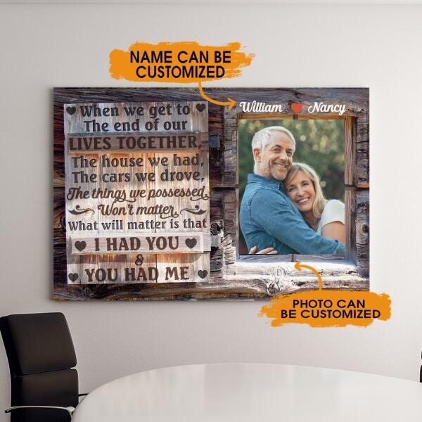 Personalized Couple Landscape Canvas When We Get To The End For Wife Husband Custom Family Gift F50