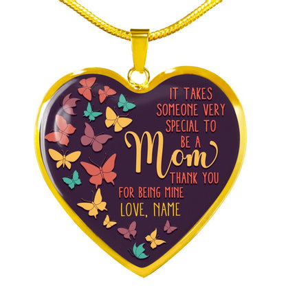 Personalized Mother Heart Necklace To Very Special To Be A Mom Custom Mother's Day Gift F149