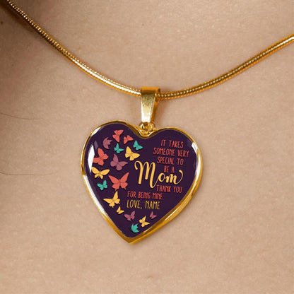 Personalized Mother Heart Necklace To Very Special To Be A Mom Custom Mother's Day Gift F149