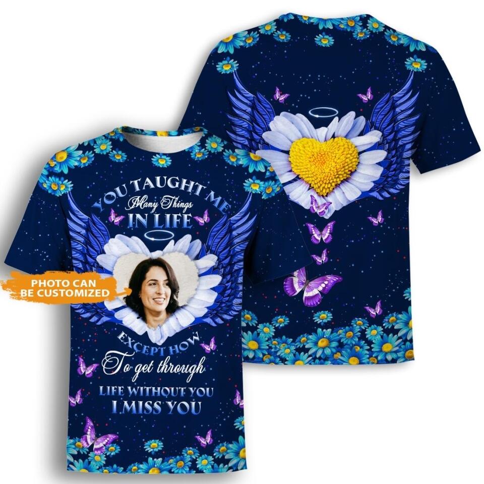 Personalized Memorial T-shirt You Taught Me Custom Memorial Gift M703