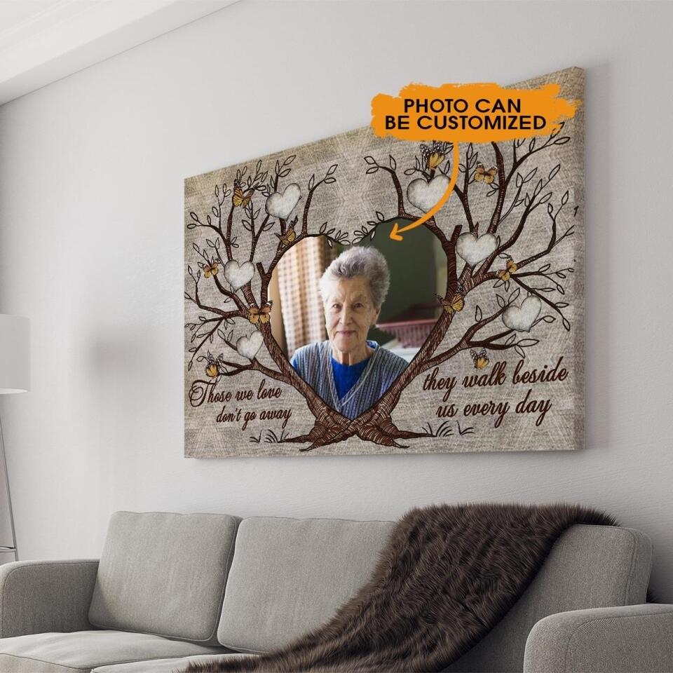 Personalized Dog Landscape Canvas Those We Love Don't Go A Way Custom Memorial Canvas M704