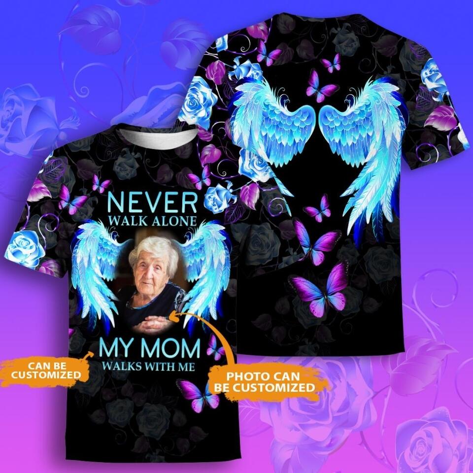 Personalized Memorial T-shirt Never Walk Alone Custom Memorial Gift M710