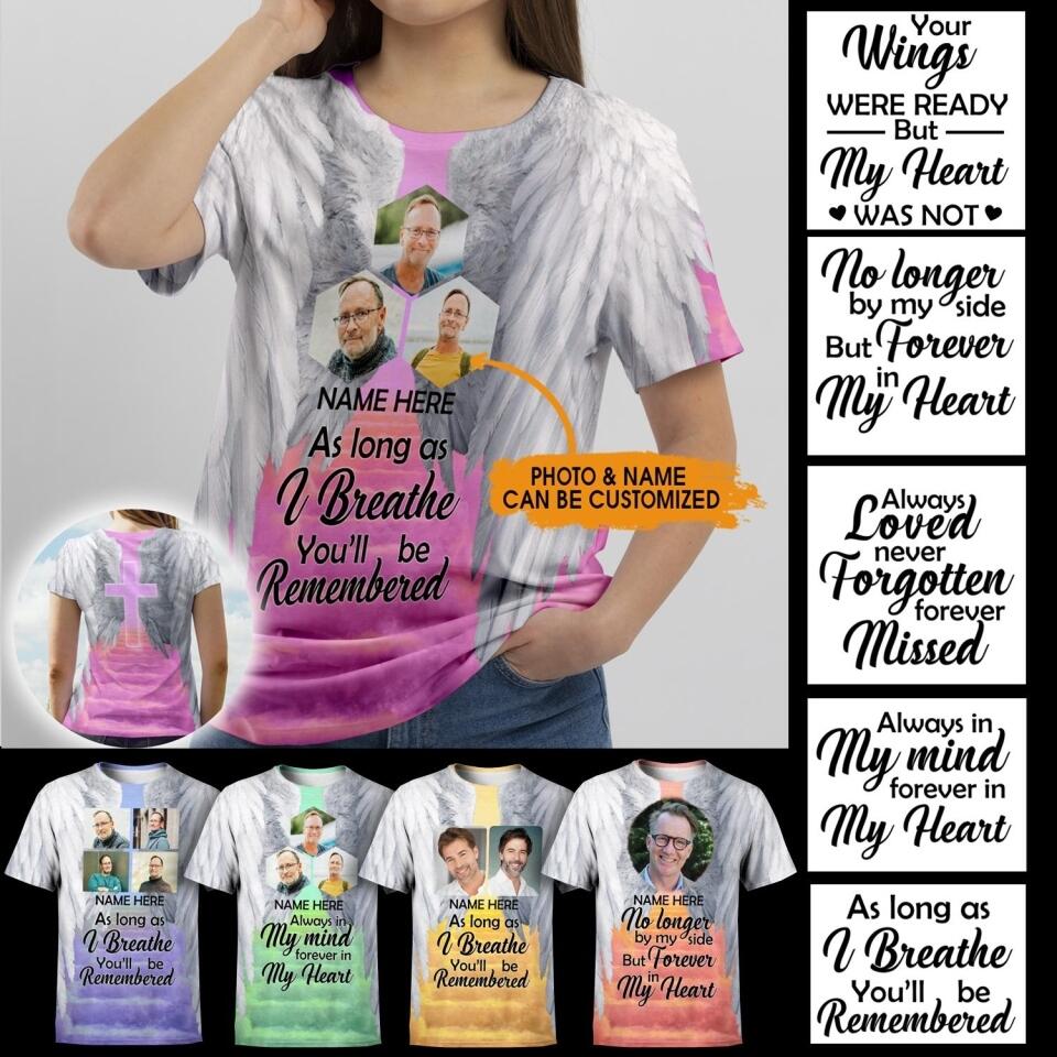 Personalized Memorial T-shirt In Loving Memory Custom Memorial Gift M282A