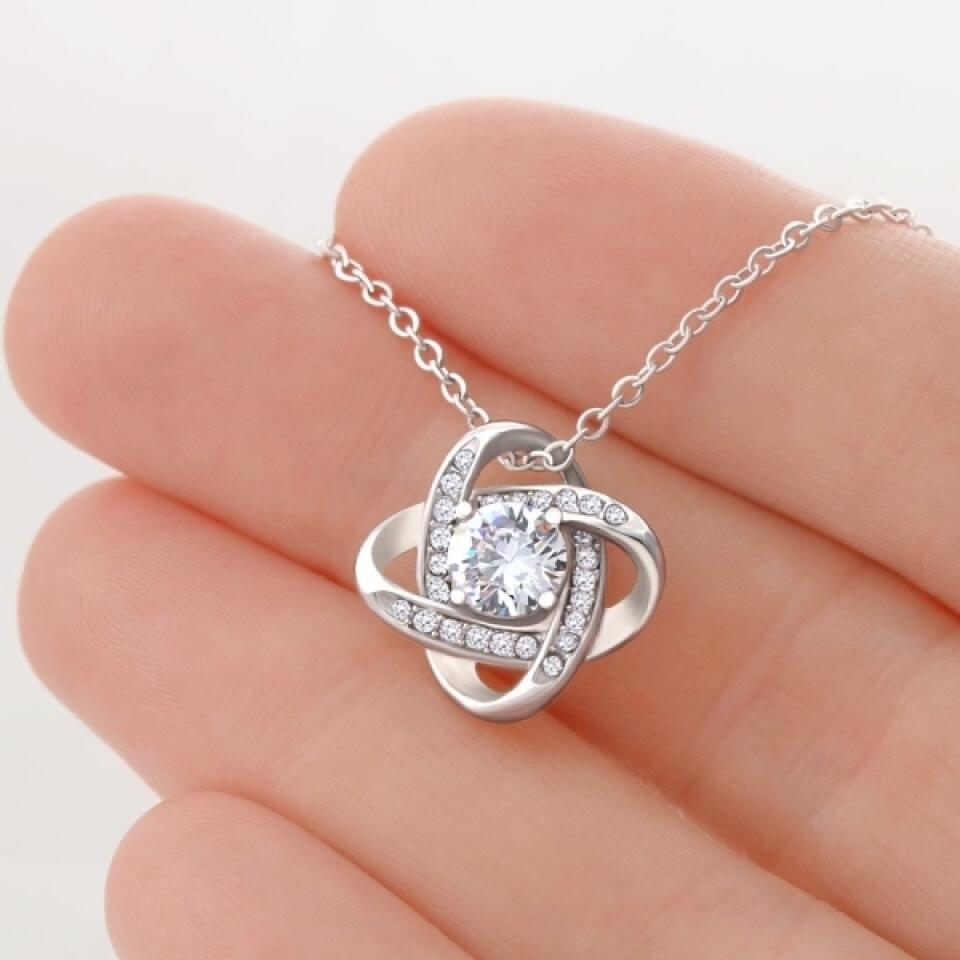 Personalized Memorial Knot Necklace To My Wife Message Card Gifr F178