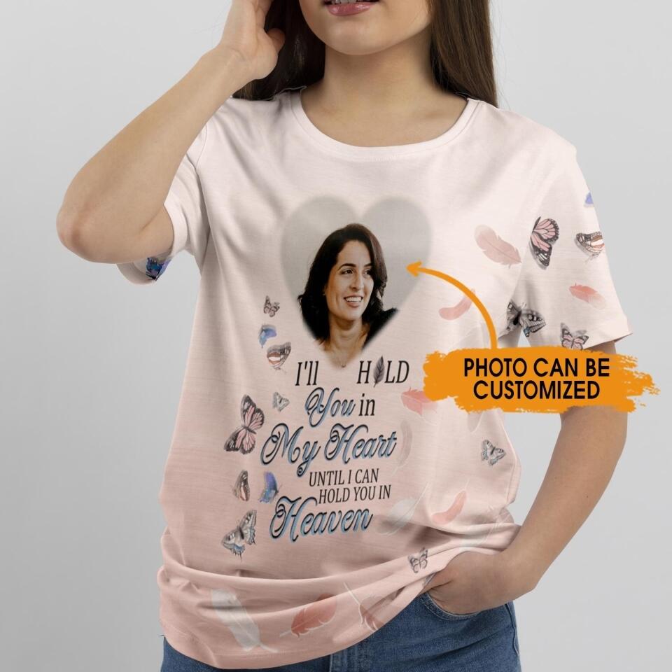 Personalized Memorial T-shirt I''ll Hold You In My Heart Custom Memorial Gift M740