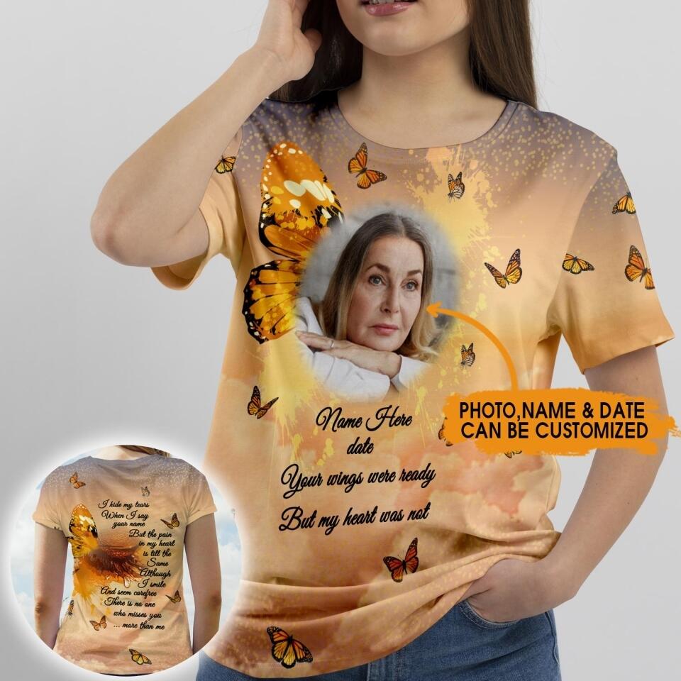 Personalized Memorial T-shirt Your Wings Were Ready Custom Memorial Gift M741