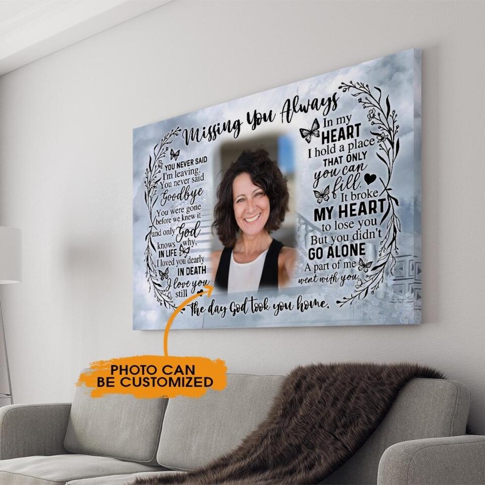 Personalized Dog Landscape Canvas Missing You Always Custom Memorial Canvas M746