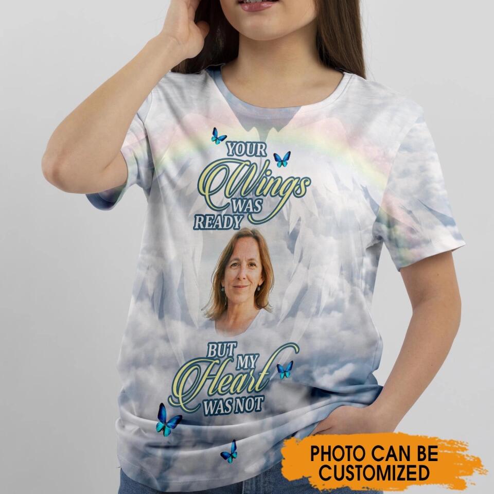 Personalized Memorial T-shirt Your Wings Was Ready Custom Memorial Gift M768