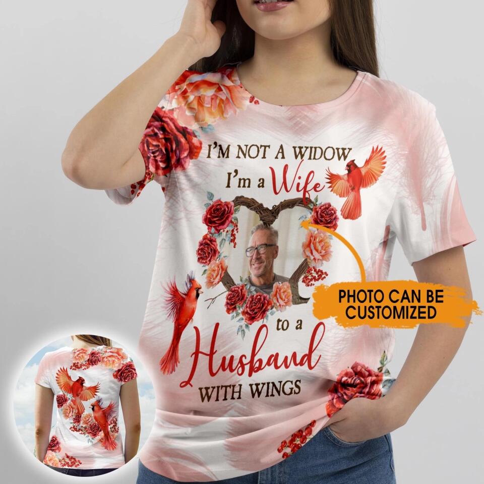 Personalized Memorial T-shirt Im Not A Widow Im A Wife Custom Memorial Gift M784