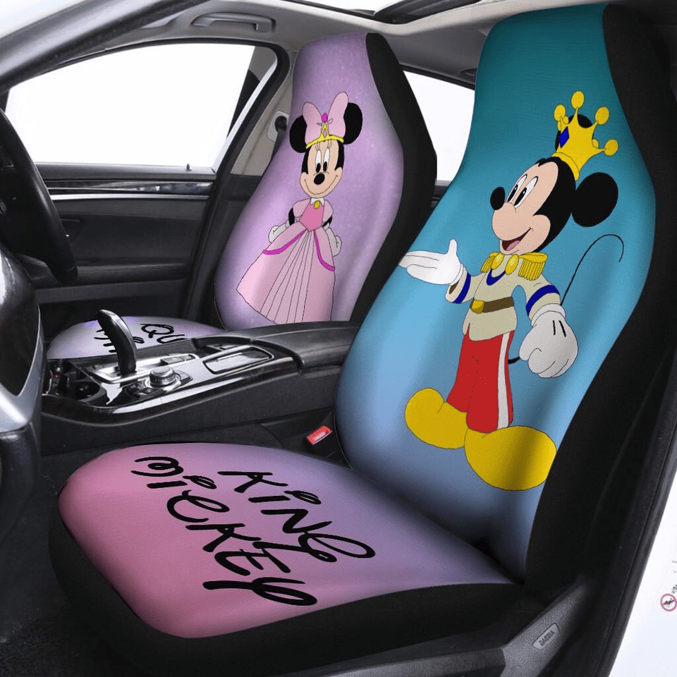 DN MM Car Seat Covers MM King Minnie Queen Seat Covers Unifinz