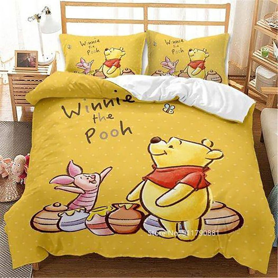 WTP Bedding Set DN Pooh And Friends Stars Gazing Duvet Covers Colorful Unique Gift