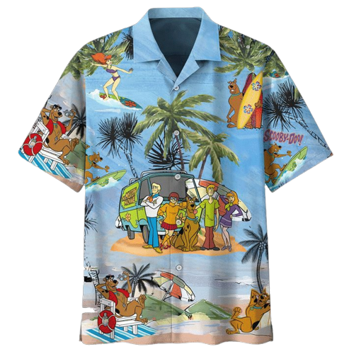 Scooby-Doo Hawaiian Shirt Scooby-Doo And Team On Vacation On The Beach Hawaii Shirt Amazing Scooby-Doo Aloha Shirt