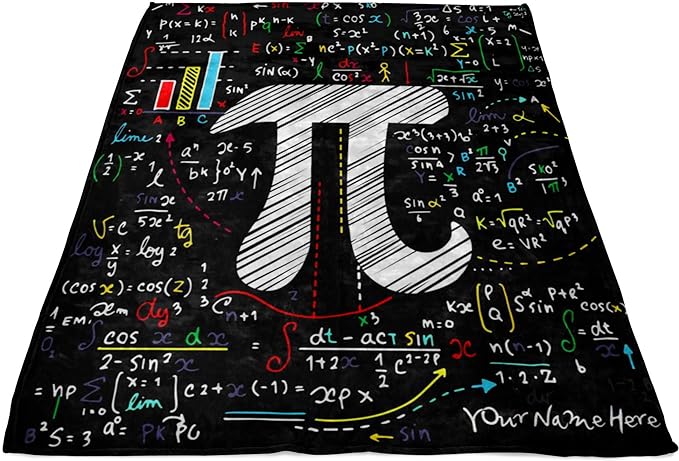 Pi Blanket Pi Day 314 Math Science Blanket Black