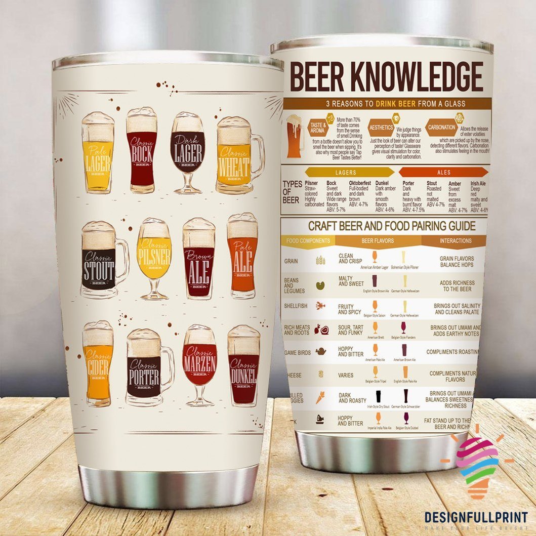 Beer Tumbler 20 Oz Types Of Beer Beer Knowledge White Tumbler Cup 20 Oz