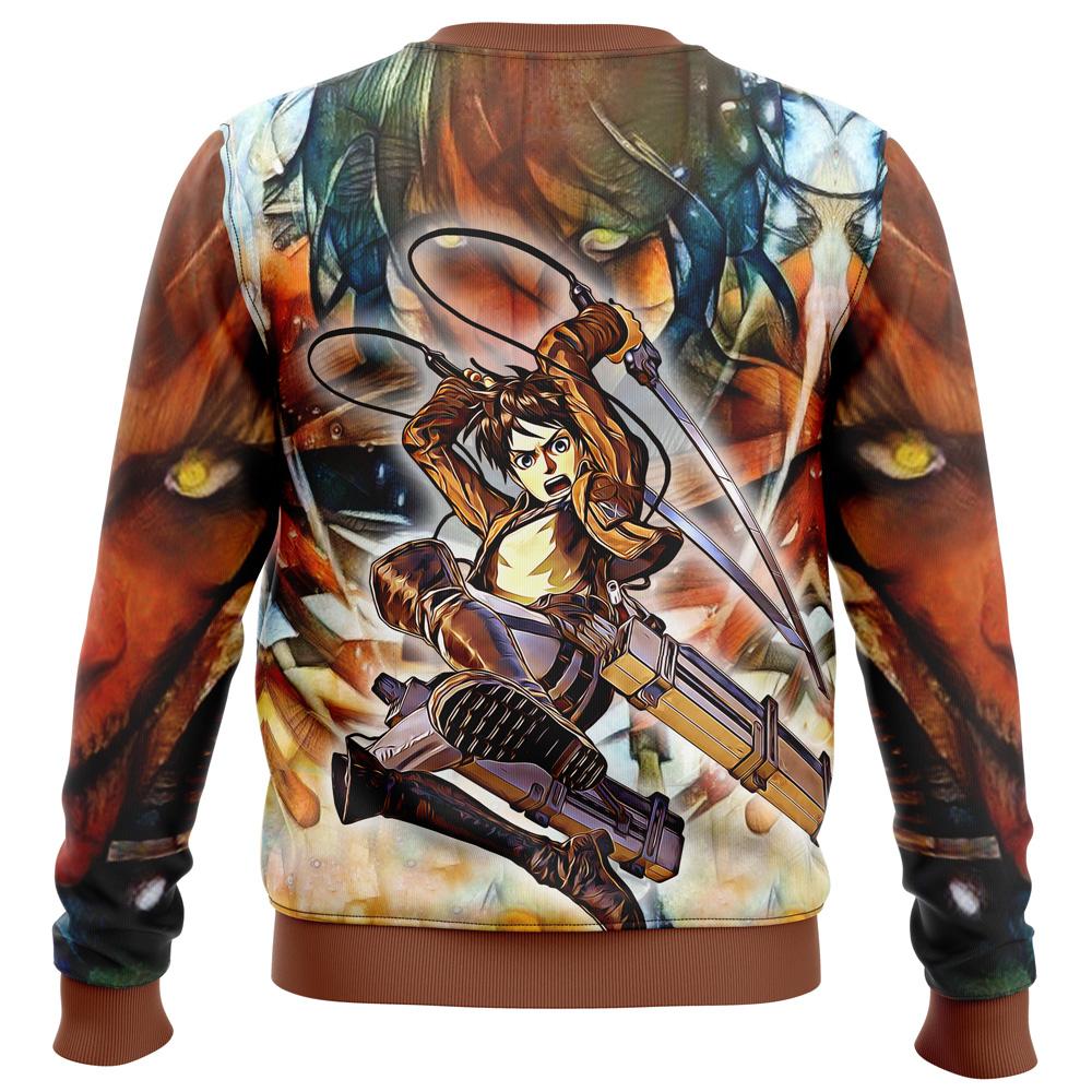 Attack On Titan Sweatshirt Eren Yeager Titan Graphic Sweatshirt Colorful Unisex Adults
