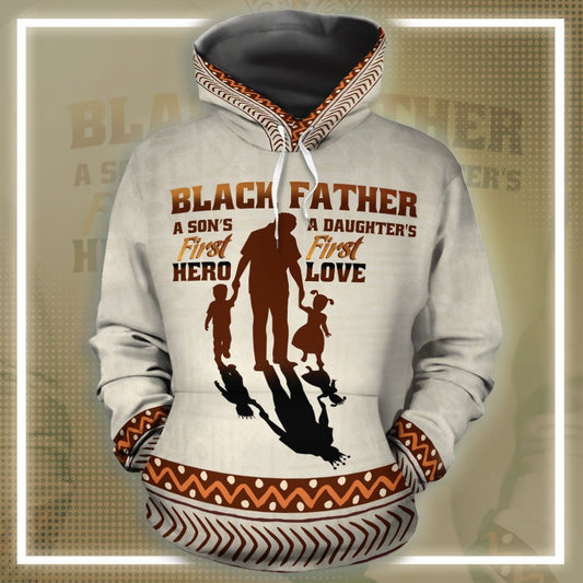 Unifinz Black Father Hoodie A Daughter First Love Hoodie Autism Apparel 2022