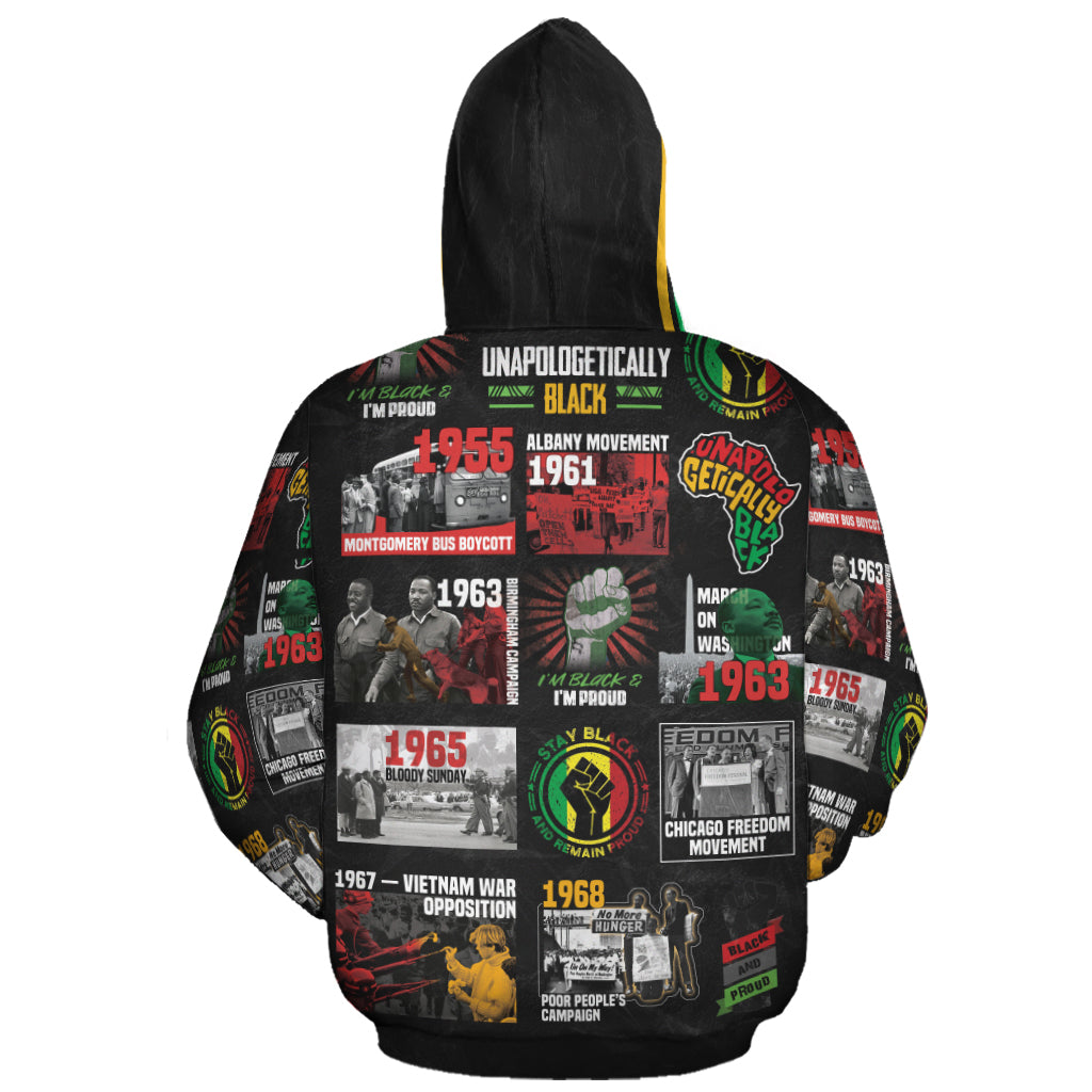 Africa American Hoodie Civil Rights Movement Poster Art Hoodie Colorful Unisex