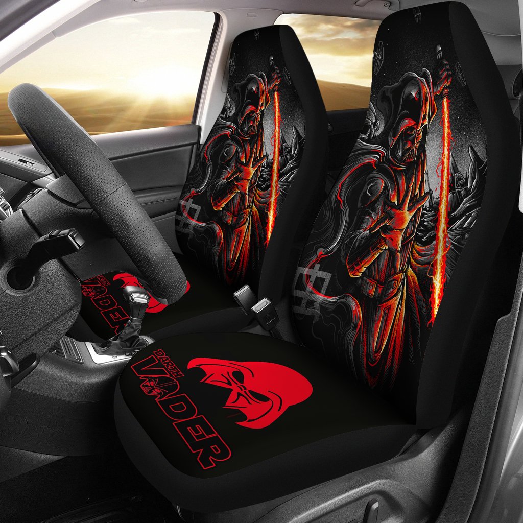 SW Car Seat Covers Darth Vade Fighting Pose Seat Covers