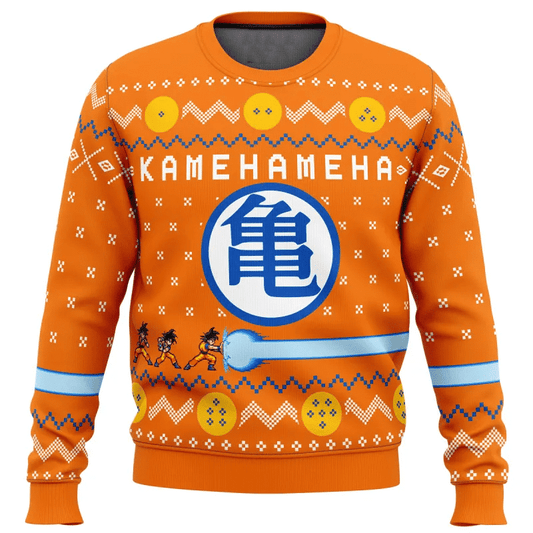 Dragon Ball Sweatshirt Kamehameha Goku Sweatshirt Orange Unisex