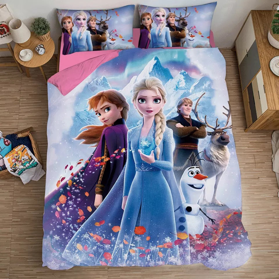 Frozen Bedding Set Frozen Characters Graphic Duvet Covers Colorful Unique Gift