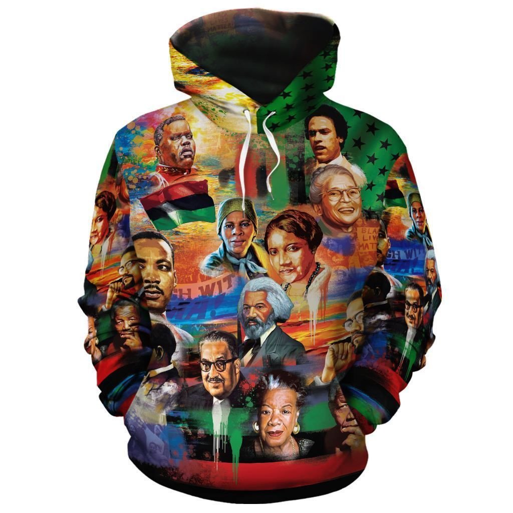 Africa American Hoodie Civil Rights Moments Hoodie Colorful Unisex