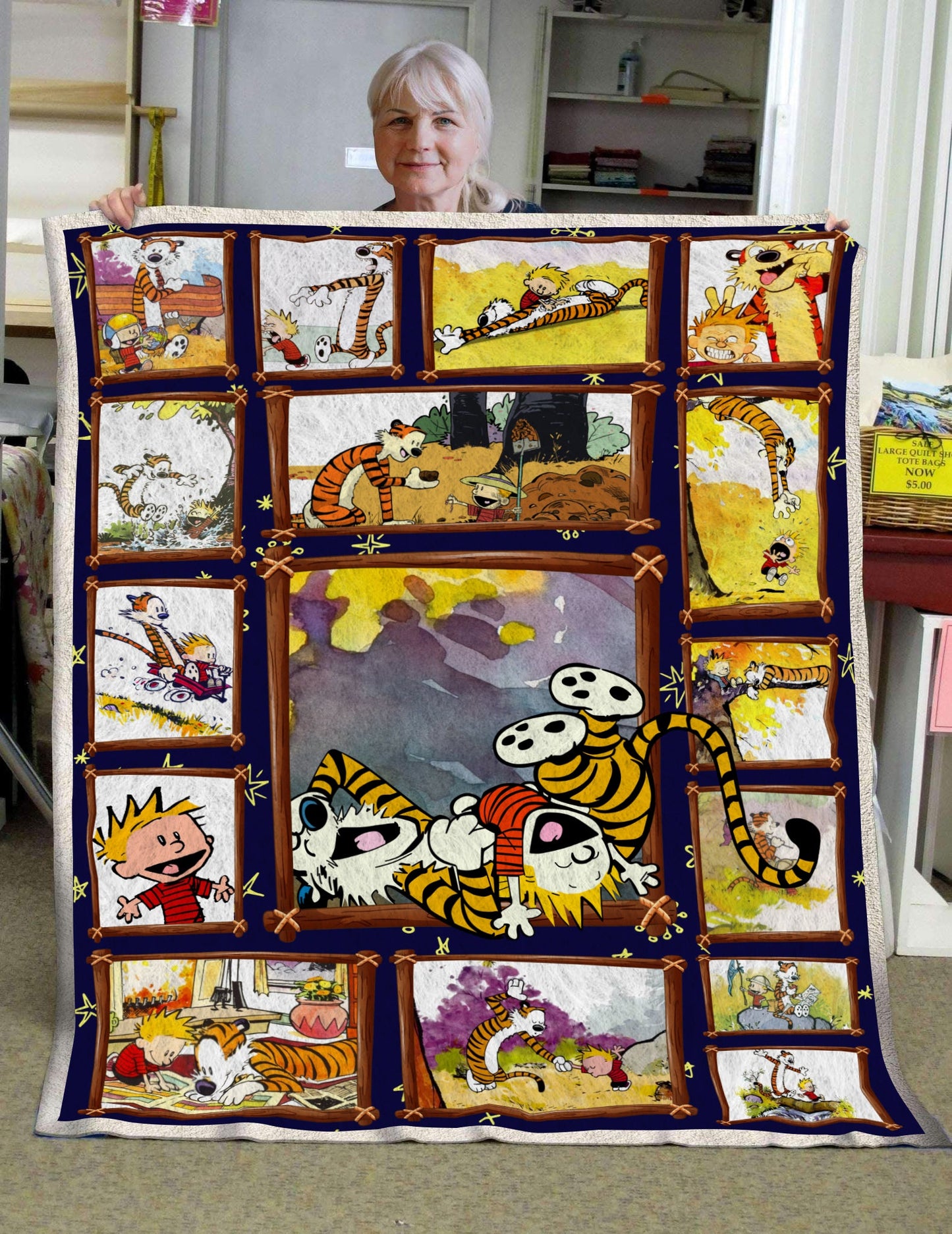 Unifinz Calvin and Hobbes Blanket Calvin and Hobbes Play Together Blanket Amazing Calvin and Hobbes Blanket 2024