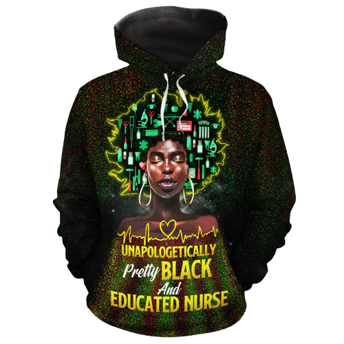 Unifinz Nurse Hoodie Unapologetically Black Nurse Hoodie Amazing Africa American Nurse Hoodie Apparel 2024