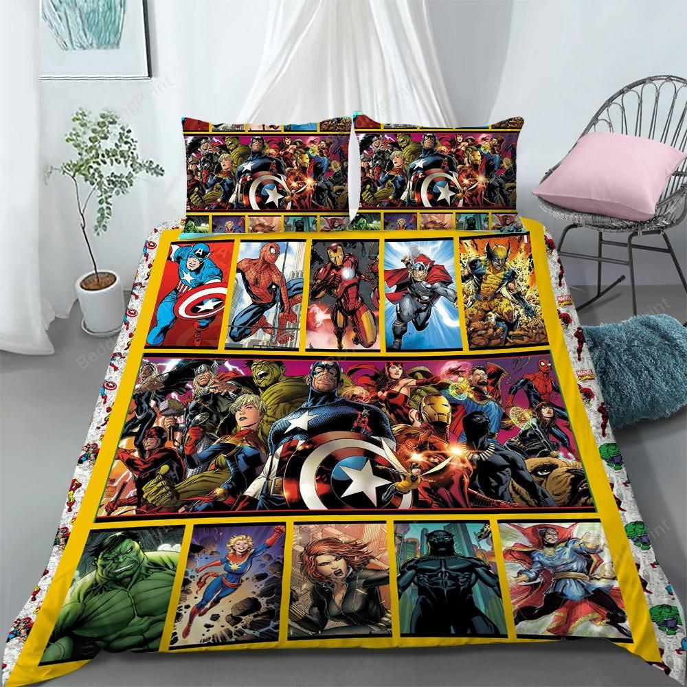 MV Bedding Set MV Comic Superheroes Duvet Covers Colorful Unique Gift