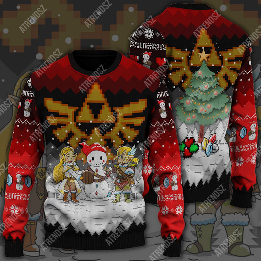 Unifinz Legend Of Zelda Sweater Snowman Link Zelda Ugly Sweater Legend Of Zelda Ugly Sweater 2022