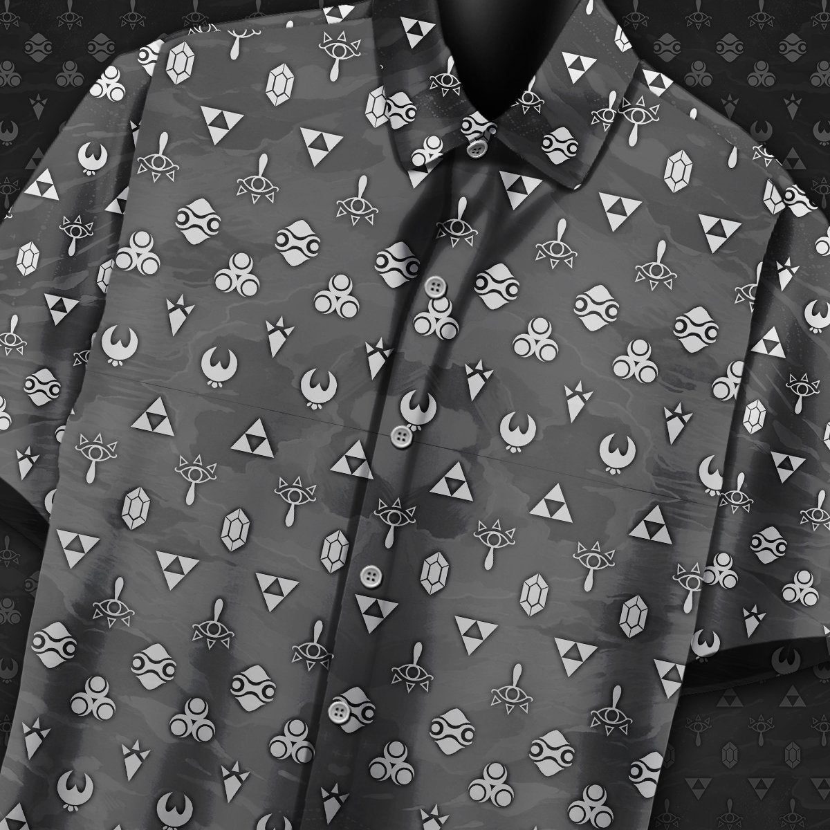 Unifinz Legend Of Zelda Hawaii Shirt LOZ Symbols Pattern Hawaiian Shirt Legend Of Zelda Aloha Shirt 2022